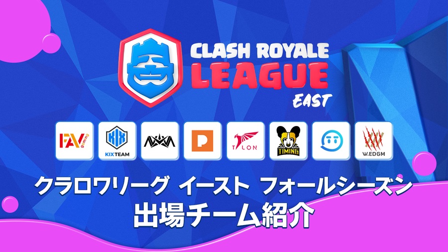【クラロワリーグ イースト】2020年フォールシーズンの8チームを紹介します！